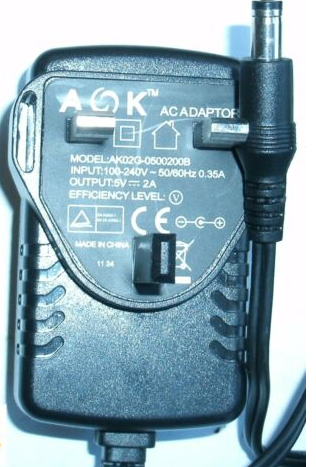 New 5V 2A AOK AK02G-0500200B Power Supply Ac Adapter